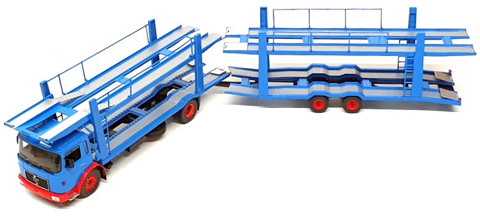 Ixo Models 1/43 Scale Diecast TTRX034 - MAN F7 Car Transporter - Blue