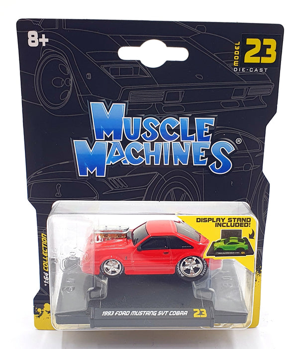 Muscle Machines 1/64 Scale 15526 - 1993 Ford Mustang SVT Cobra - Red