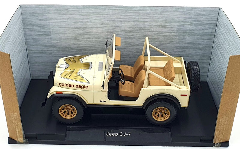 Model Car Group 1/18 Scale Diecast MCG18280 - Jeep CJ-7 - Light Ivory