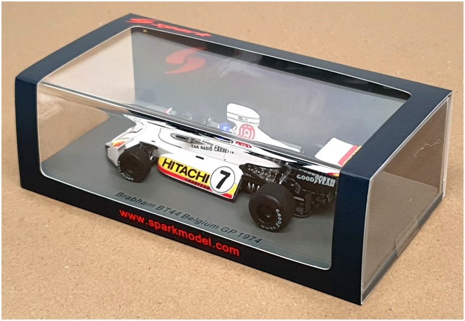 Spark 1/43 Scale S7428 - F1 Brabham BT44 Belgium GP 1974 #7 Reutemann