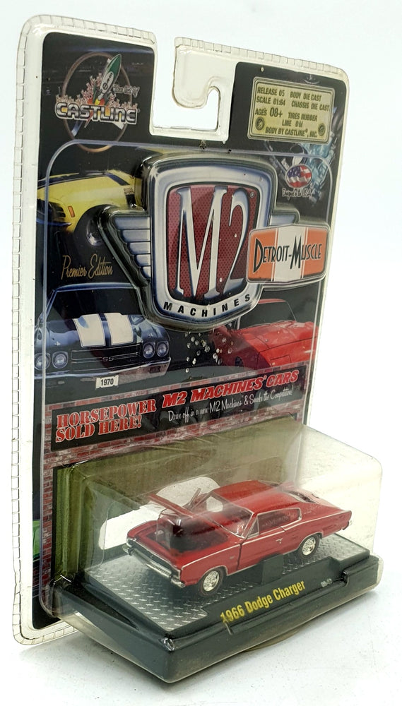 Castline M2 Machines 1/64 Scale 09-17 - 1966 Dodge Charger - Red