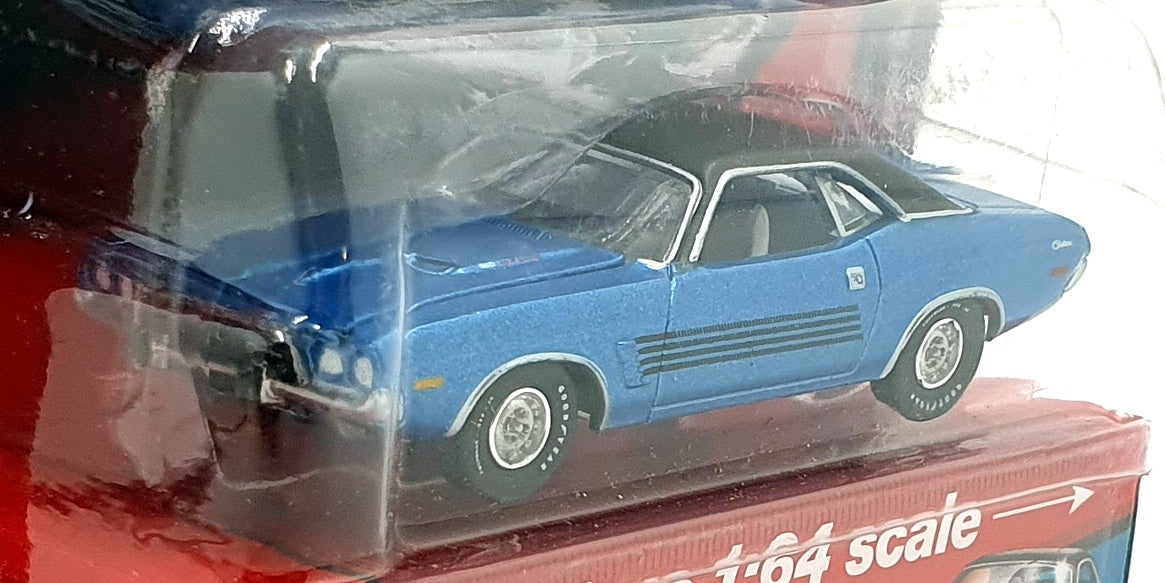 Auto World 1/64 Scale AW64152 - 1974 Dodge Challenger Rallye - Met. Blue