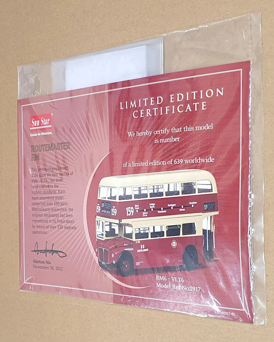 Sun Star 1/24 Scale 2917 - AEC RM6 Routemaster London Bus R159 Oxford Circus