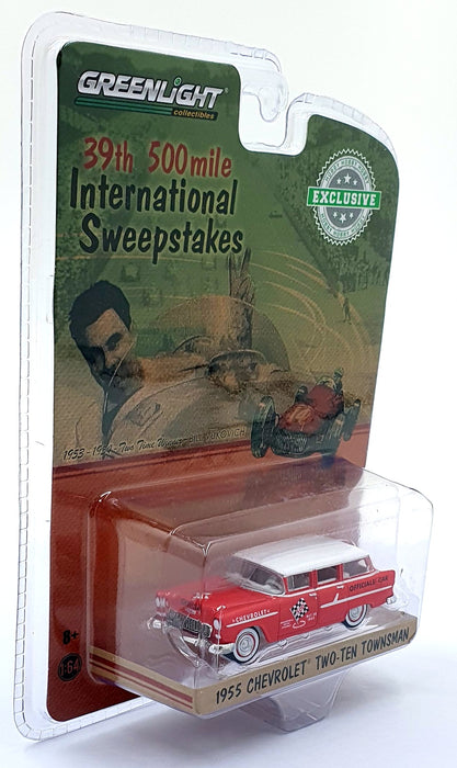Greenlight 1/64 Scale 30104 - 1955 Chevrolet Two-Ten Townsman - Red