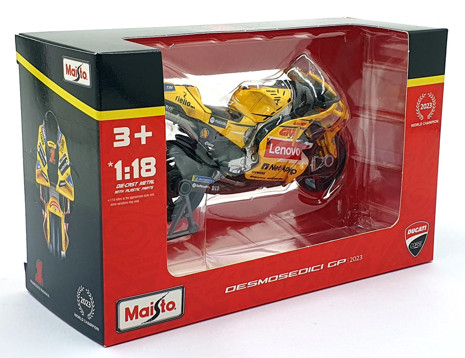 Maisto 1/18 Scale 36396 - Ducati Desmosedici GP 2023 - Francesco Bagnaia