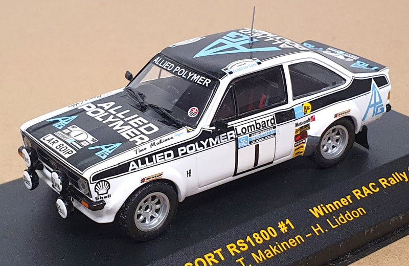 Ixo Models 1/43 Scale RAC034 - Ford Escort RS1800 #1 Winner RAC Rally 1975
