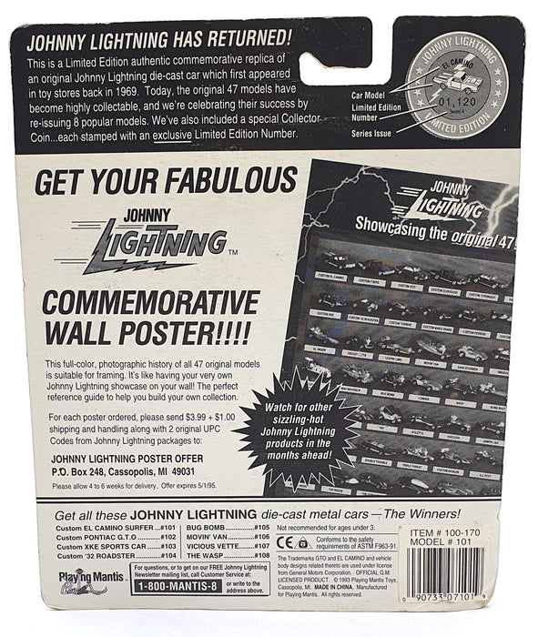 Johnny Lightning 1/64 Scale 100-170 The Challengers Chevrolet El Camino Yellow