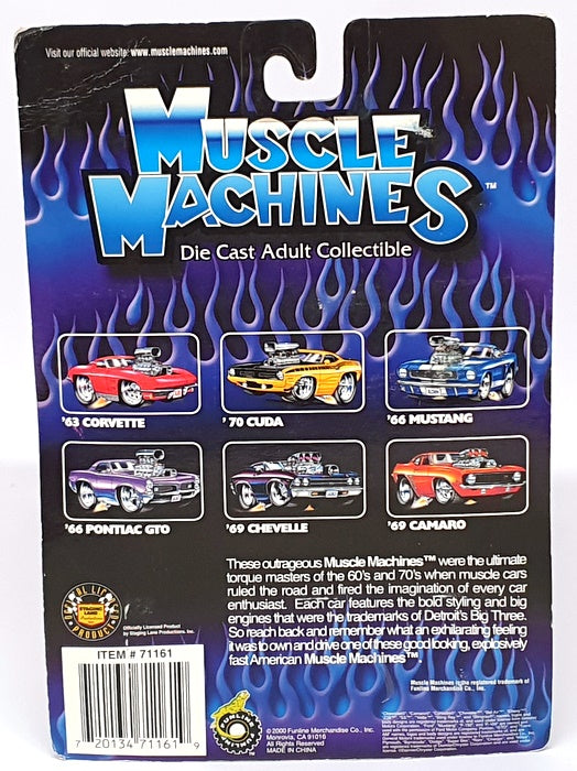 Muscle Machines 1/64 Scale 71161 01-48 - 1969 Chevrolet Chevelle - Blue