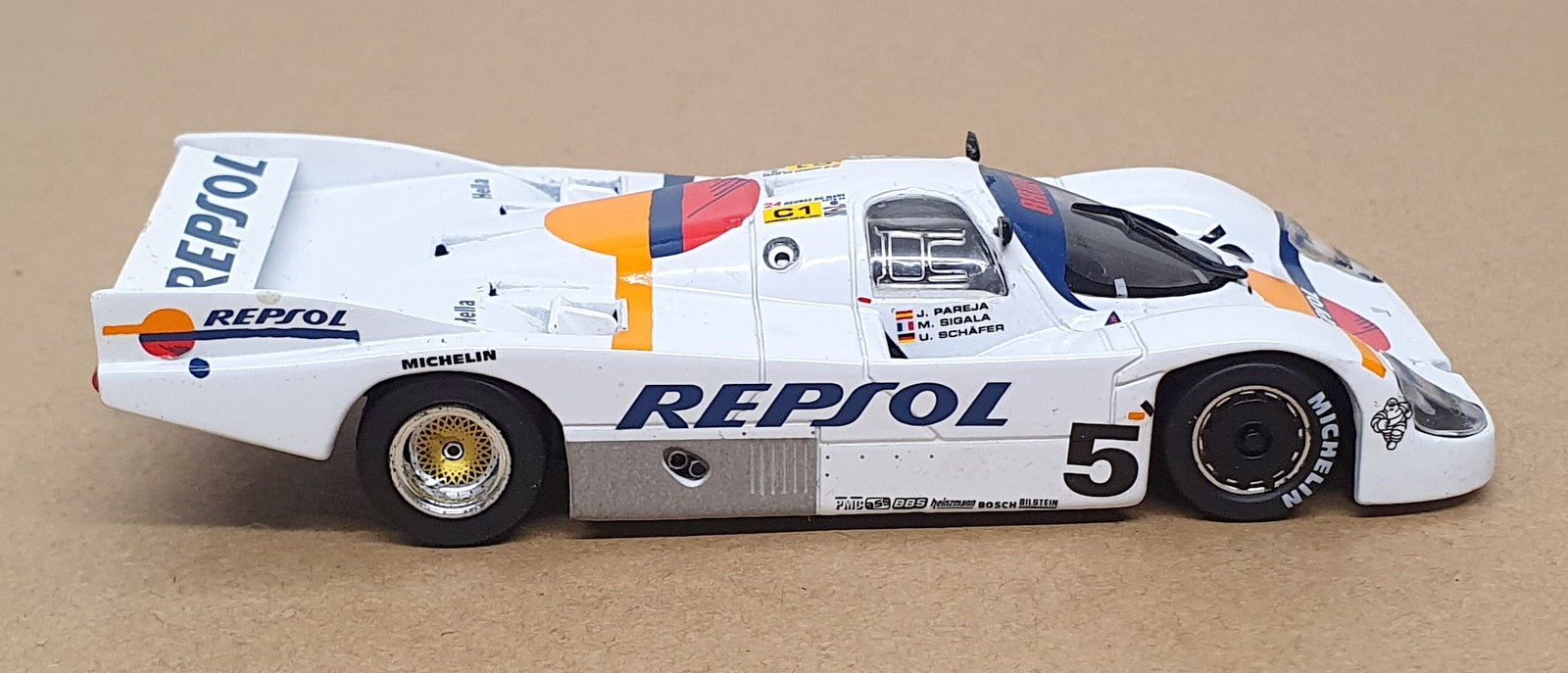 Vitesse 1/43 Scale V96288 - Porsche 962 Long Tail Repsol #5 Le Mans 1988