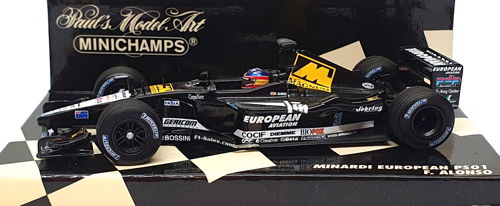 Minichamps 1/43 Scale 400 010020 - F1 Minardi European PS01 F. Alonso