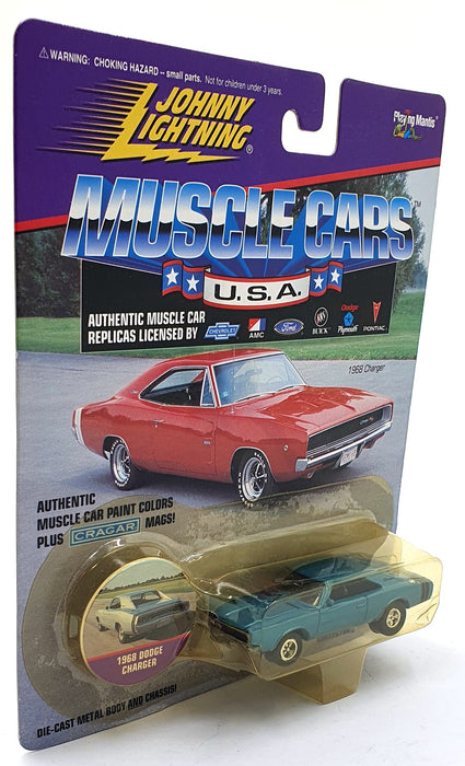 Johnny Lightning 1/64 Scale 202-00 Muscle Cars USA 1968 Dodge Charger Met. Blue