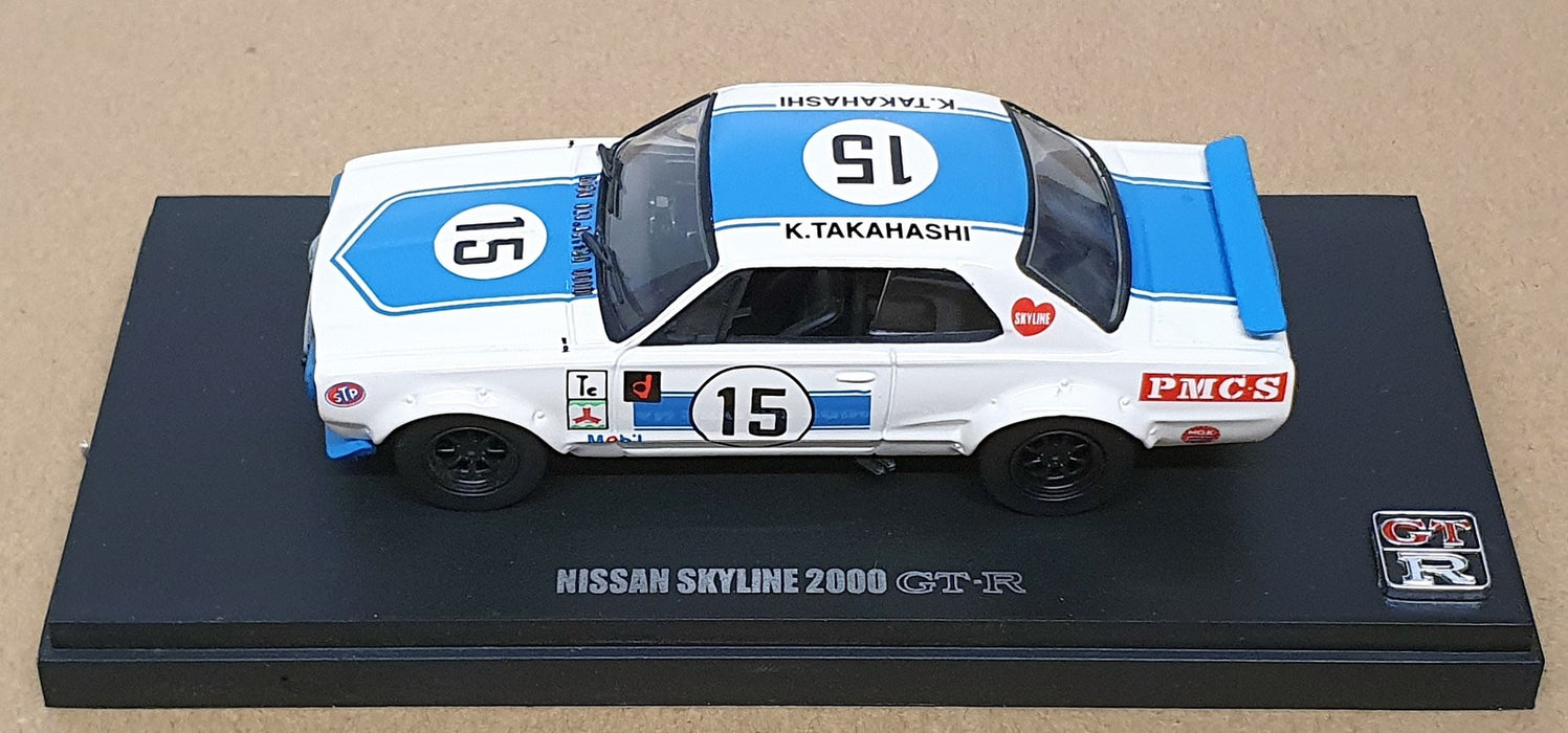 Kyosho 1/43 Scale 03022B - Nissan Skyline 2000GTR Racing #15 - Blue/White