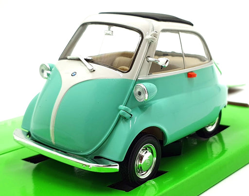 Welly NEX 1/18 Scale Diecast 24096W - BMW Isetta - Turquoise