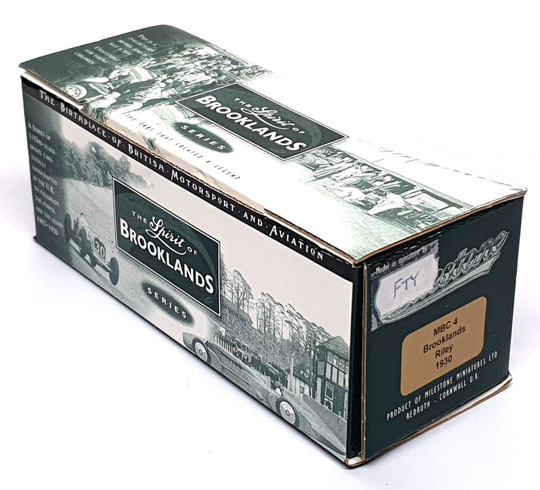 Milestone Miniatures 1/43 Scale MBC4 - Brooklands Riley 1930 #24 - Red