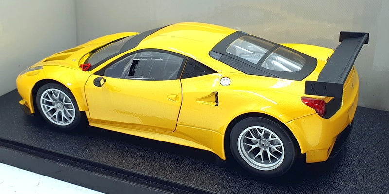 Hot Wheels 1/18 Scale Diecast BCJ78 - Ferrari 458 Italia GT2 - Yellow