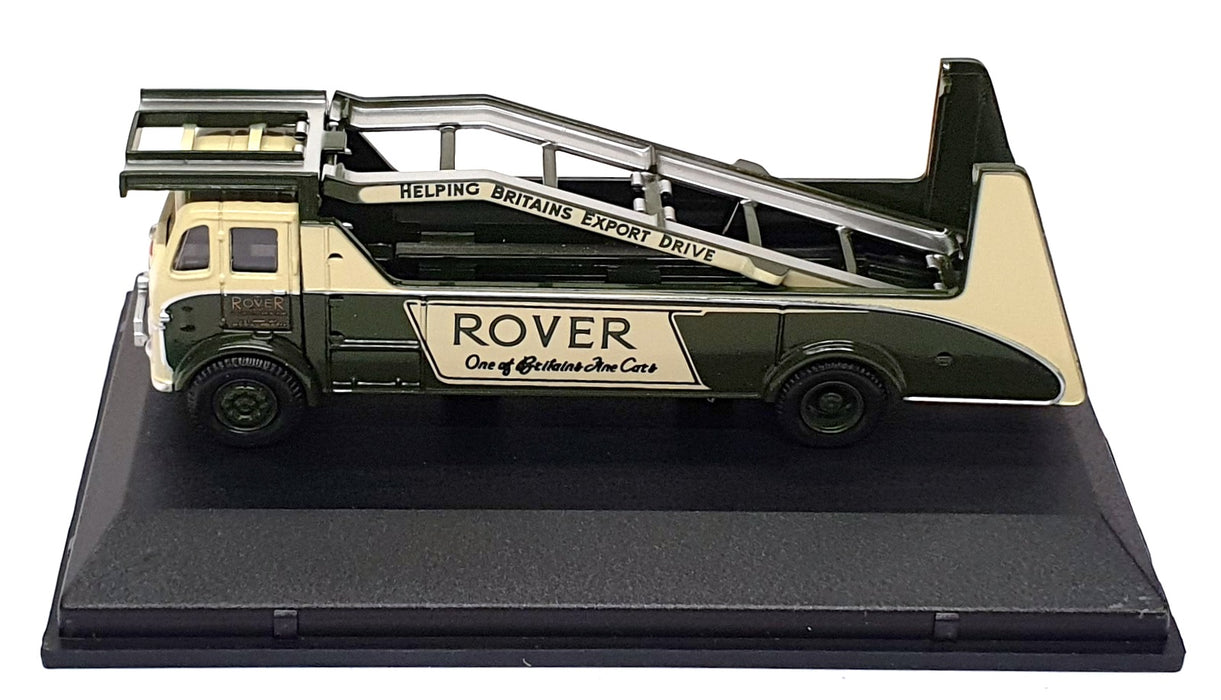 Oxford Diecast 1/76 Scale 76LTR001 - Rover Car Transporter Truck - Green/Cream