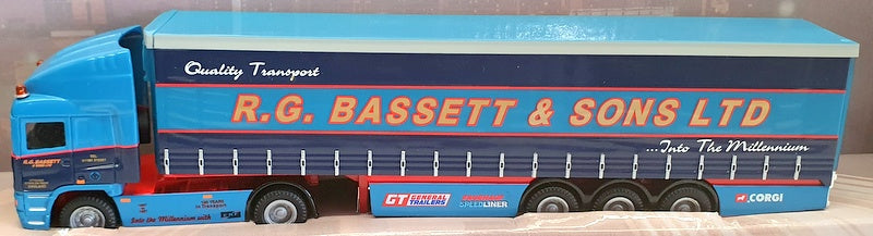 Corgi 1/64 Scale Model Truck 59539 - ERF Curtainside R.G. Bassett & Sons Ltd