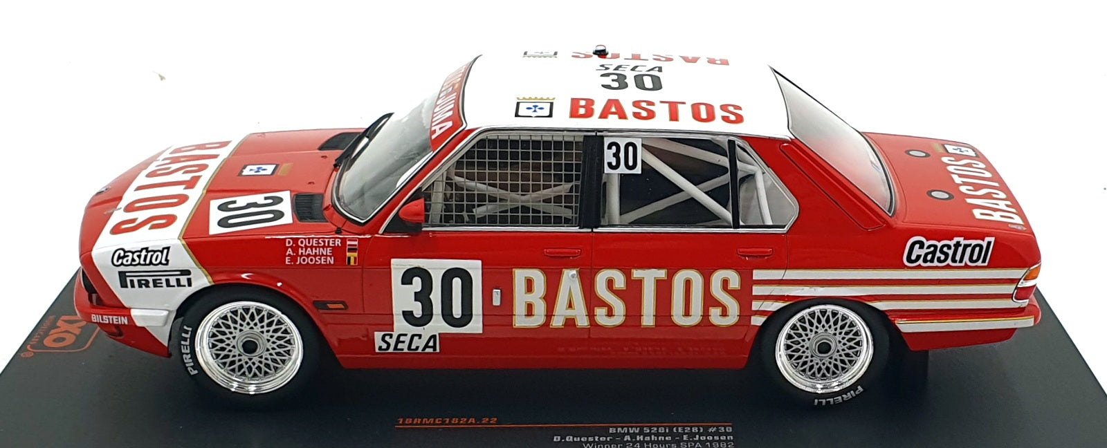 IXO 1/18 Scale 18RMC182A.22 - BMW 528i (E28) #30 1st 24h SPA 1982