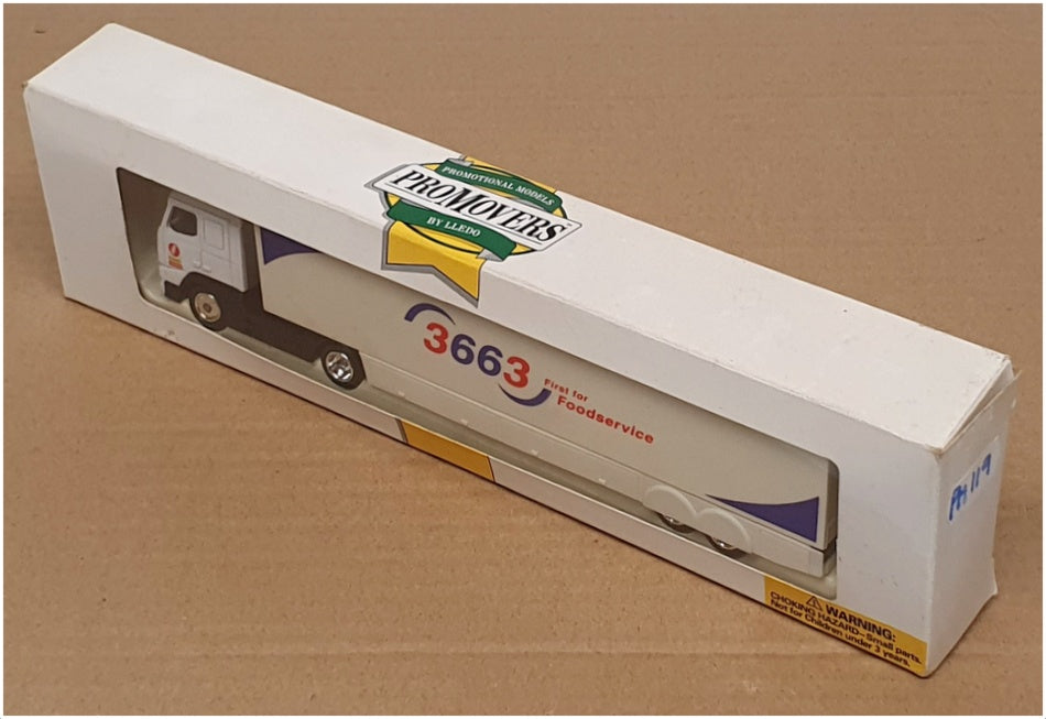 Liedo 22cm Long PM119 - Volvo FH12 Truck & Trailer "3663 Foodservice" White