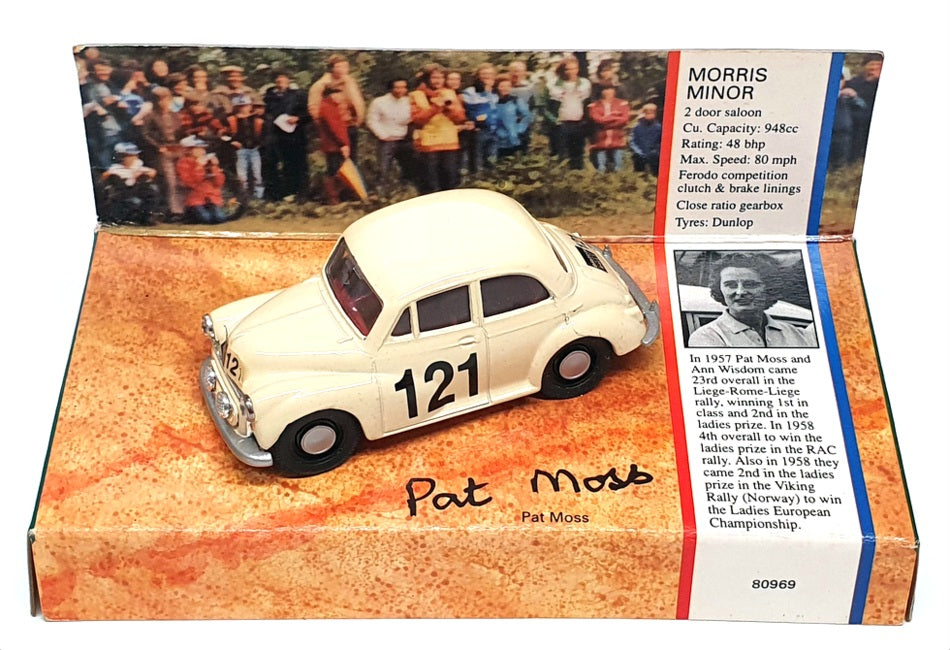 Corgi 1/43 Scale 96740 - Morris Minor #121 Pat Moss - White