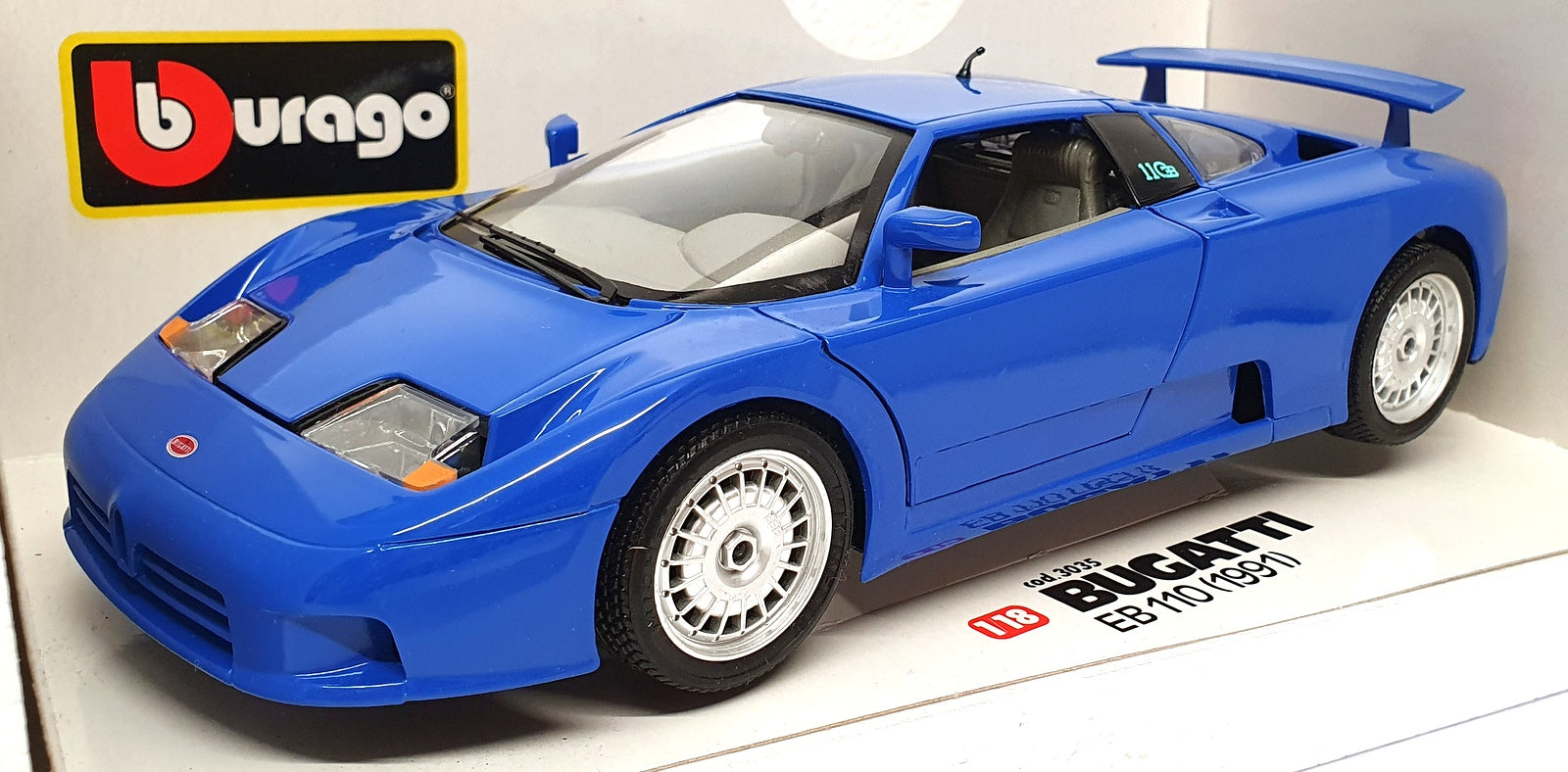 Burago 1/18 Scale Diecast 3035 - 1991 Bugatti EB 110 - Blue