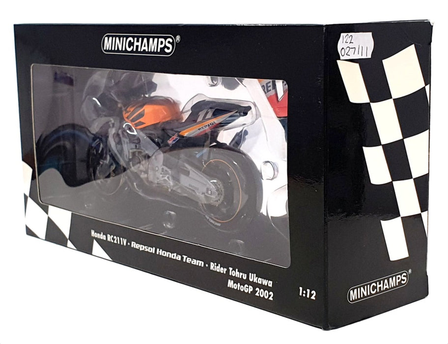 Minichamps 1/12 Scale 122 027111 - Honda RC211V Repsol Ukawa MotoGP 2002