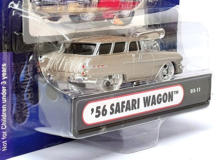 Muscle Machines 1/64 Scale 71161 03-11 - 1956 Pontiac Safari Wagon - Lt. Beige