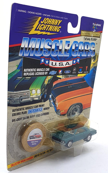 Johnny Lightning 1/64 Scale 202-01 - Muscle Cars 1966 Chevy Malibu - Met. Green