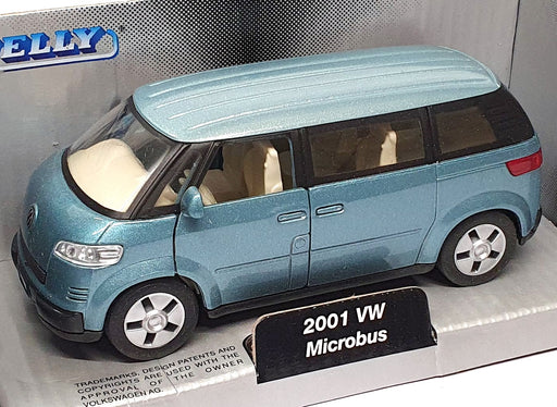 Welly 1/34-39 Scale Pull Back & Go TY3675 - 2001 VW Microbus Met. Lt. Blue