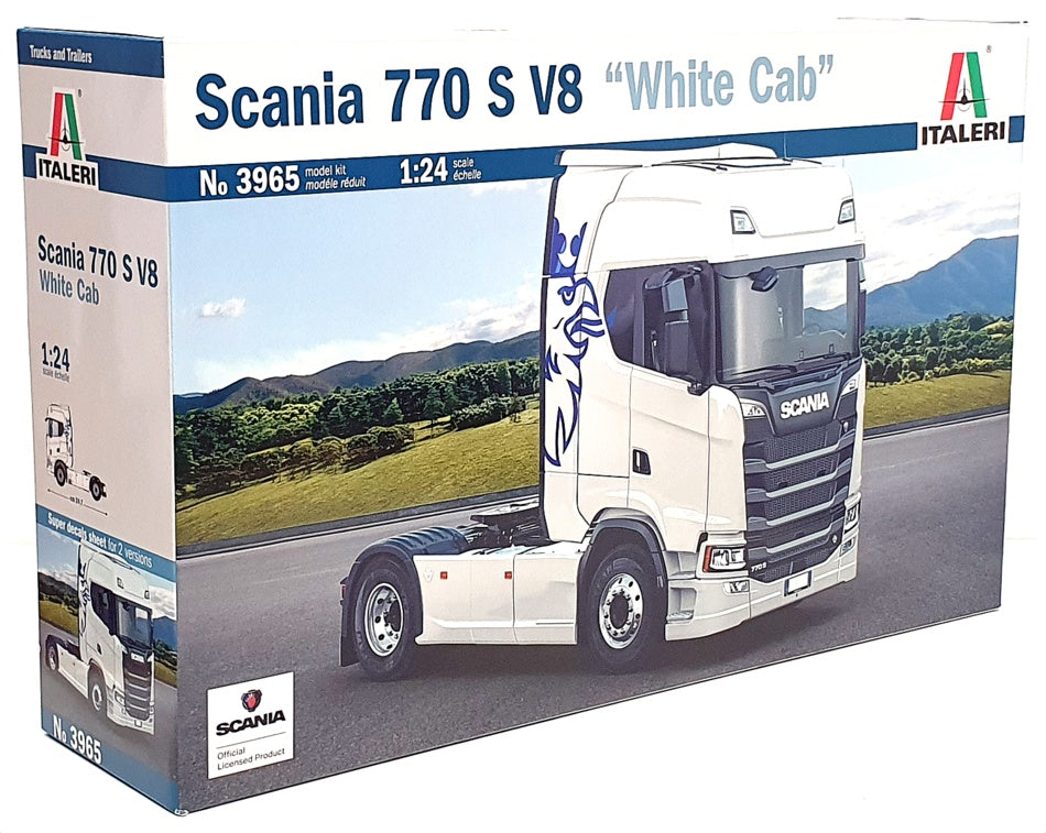 Italeri 1/24 Scale Unbuilt Kit 3965 - Scania 770 S V8 "White Cab" Truck
