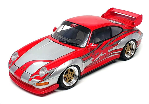 UT Models 1/18 Scale Diecast 23124G - Porsche 911 GT - Red/Silver