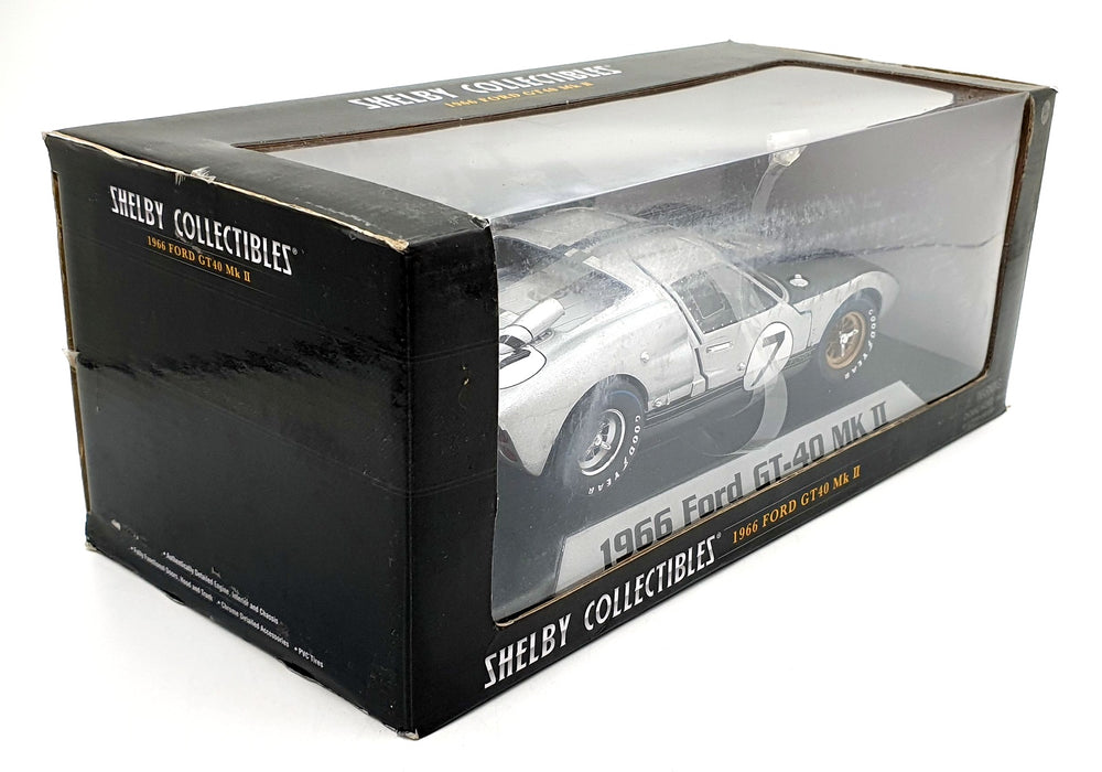 Shelby Collectibles 1/18 Scale Diecast 06922S - Ford GT40 1966 MK II - Silver