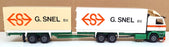 Tekno 1/50 Scale 62961 - Scania Truck & Trailer (G. SNEL) White/Orange/Green