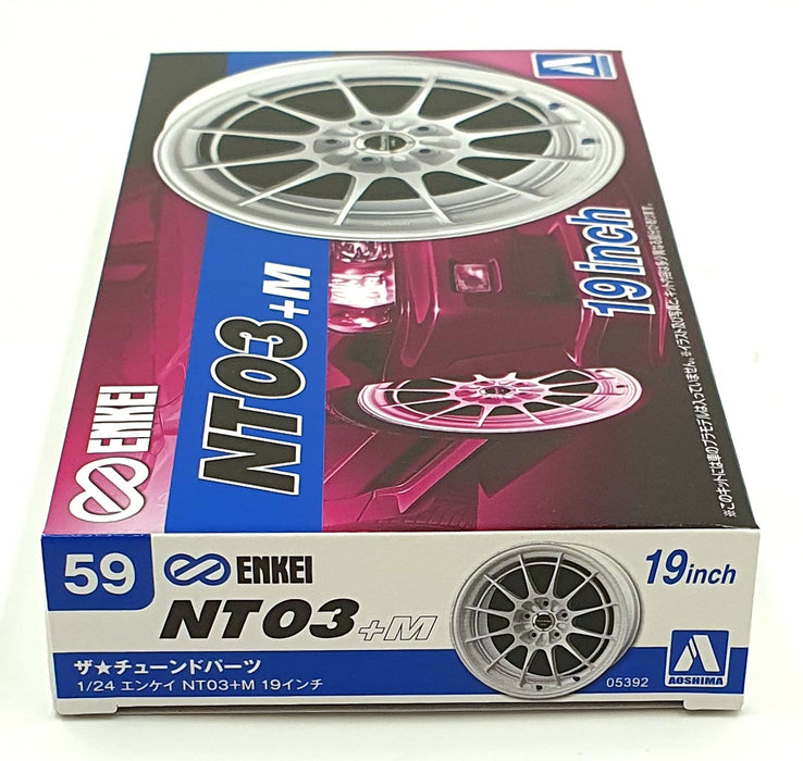 Aoshima 1/24 Scale 05392 - Enkei NT03+M 19' Wheels & Tyres Set #59