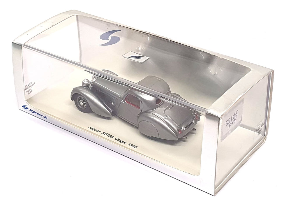 Spark Model 1/43 Scale S2125 - 1938 Jaguar SS100 Coupe - Met. Grey