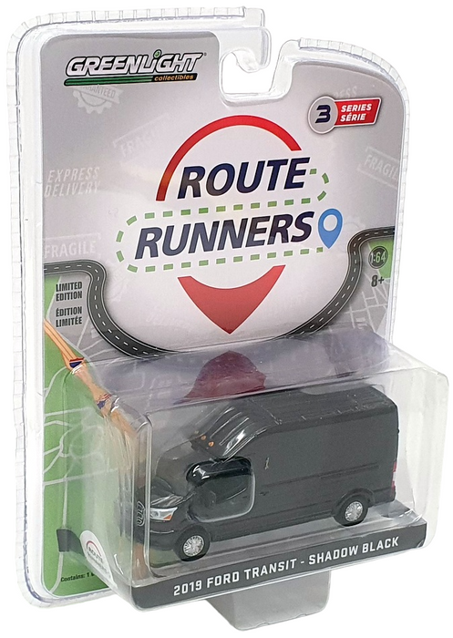 Greenlight 1/64 Scale 53030 - 2019 Ford Transit Van - Shadow Black