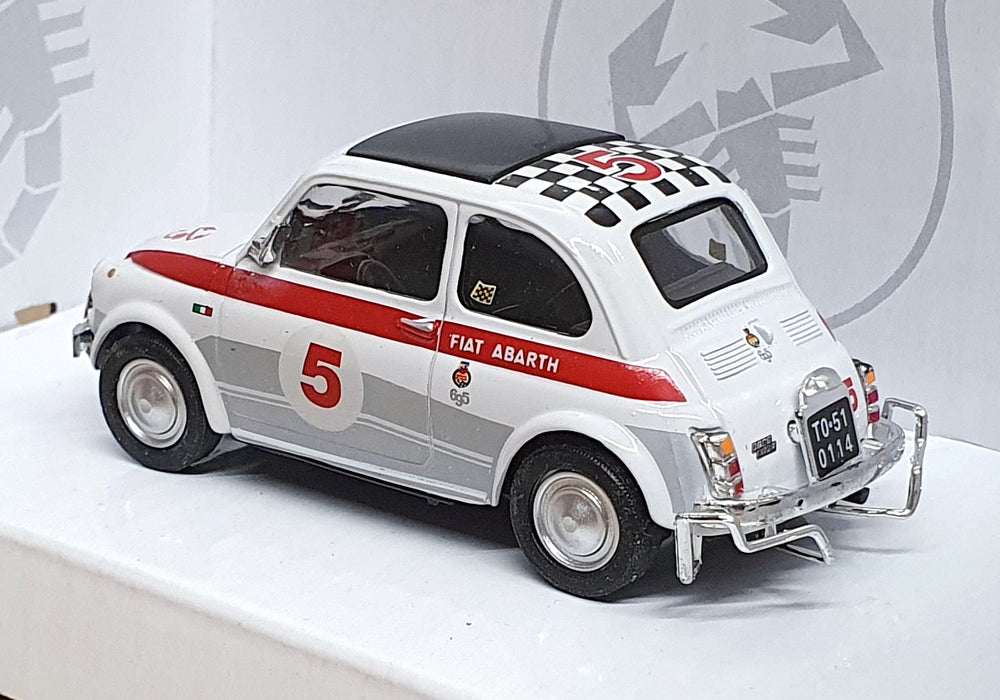 Cararama 1/43 Scale CARA97 - Fiat Abarth 595L Race Car #5 - White/Red