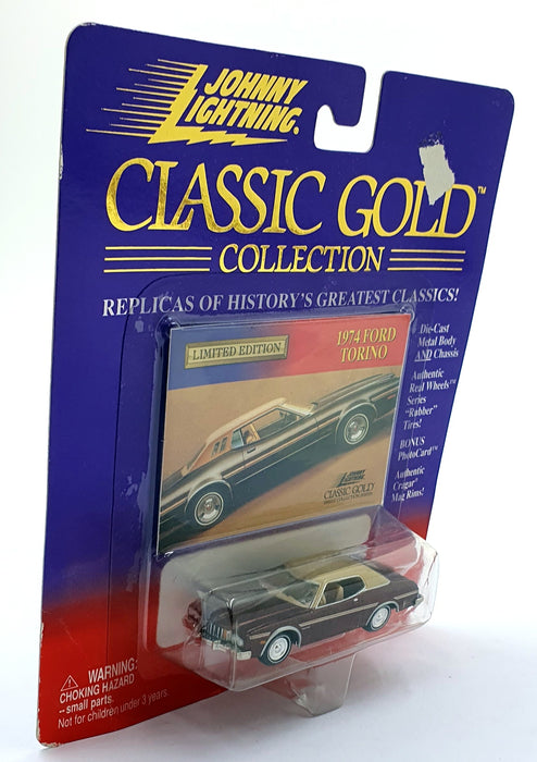 Johnny Lightning 1/64 Scale 404-04 Classic Gold 1974 Ford Torino - Met. Red