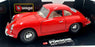 Burago 1/18 Scale 3021 - Porsche 356B Coupe 1961 - Red