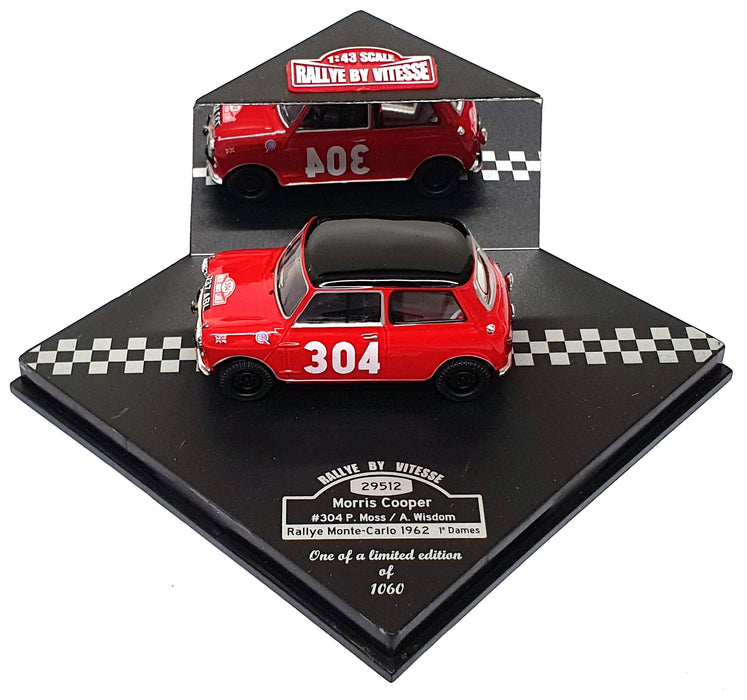 Vitesse 1/43 Scale 29512 - Mini Cooper #304 Monte Carlo Rally 1962 Moss/Wisdom