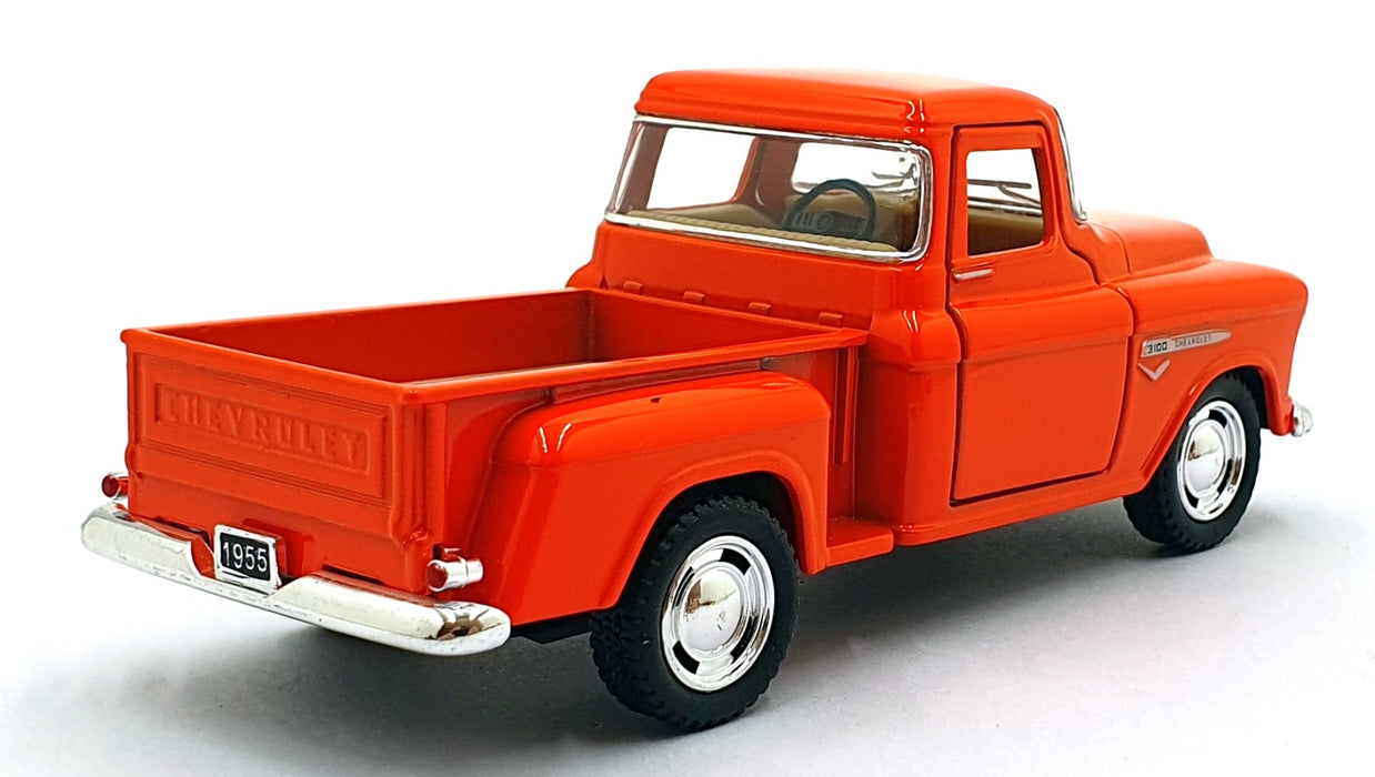 Kinsmart 1/32 Scale Pull Back & Go TY0237 1955 Chevrolet Stepside Pick Up Orange
