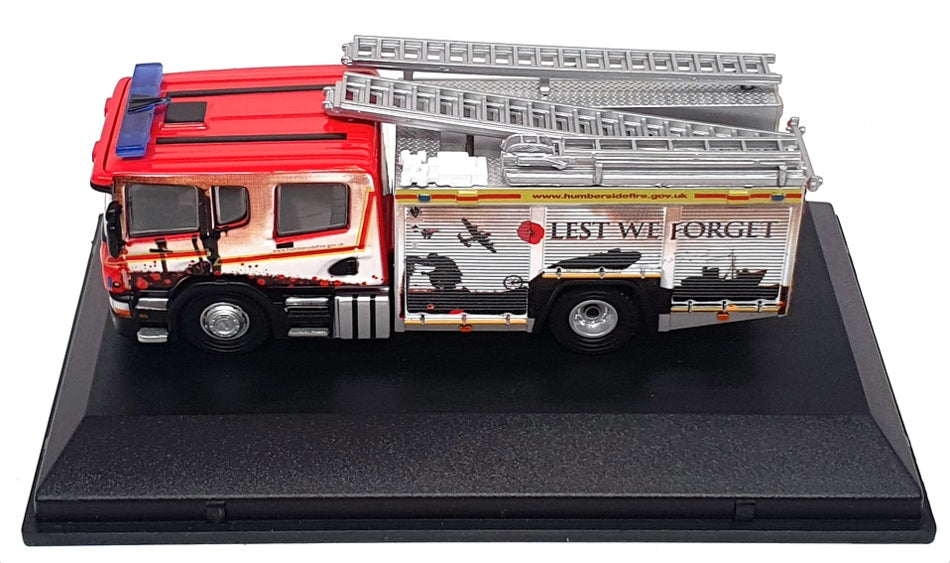 Oxford Diecast 1/76 Scale 76SFE011 - Scania Pump Ladder Fire Engine Humberside