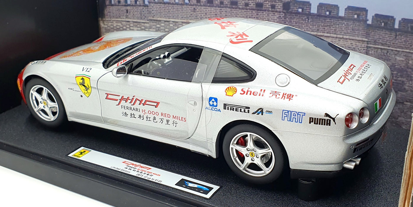 Hot Wheels 1/18 Scale Diecast L7129 - Ferrari 612 Scaglietti China 15000 Miles