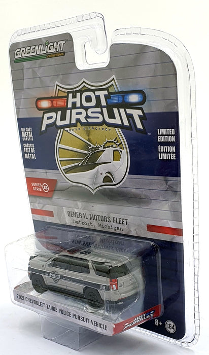 Greenlight 1/64 Scale 42960-F 2021 Chevrolet Tahoe Police Car - Silver