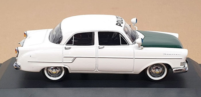 Schuco 1/43 Scale Diecast 02636 - Opel Kapitan Polizei - White/Green