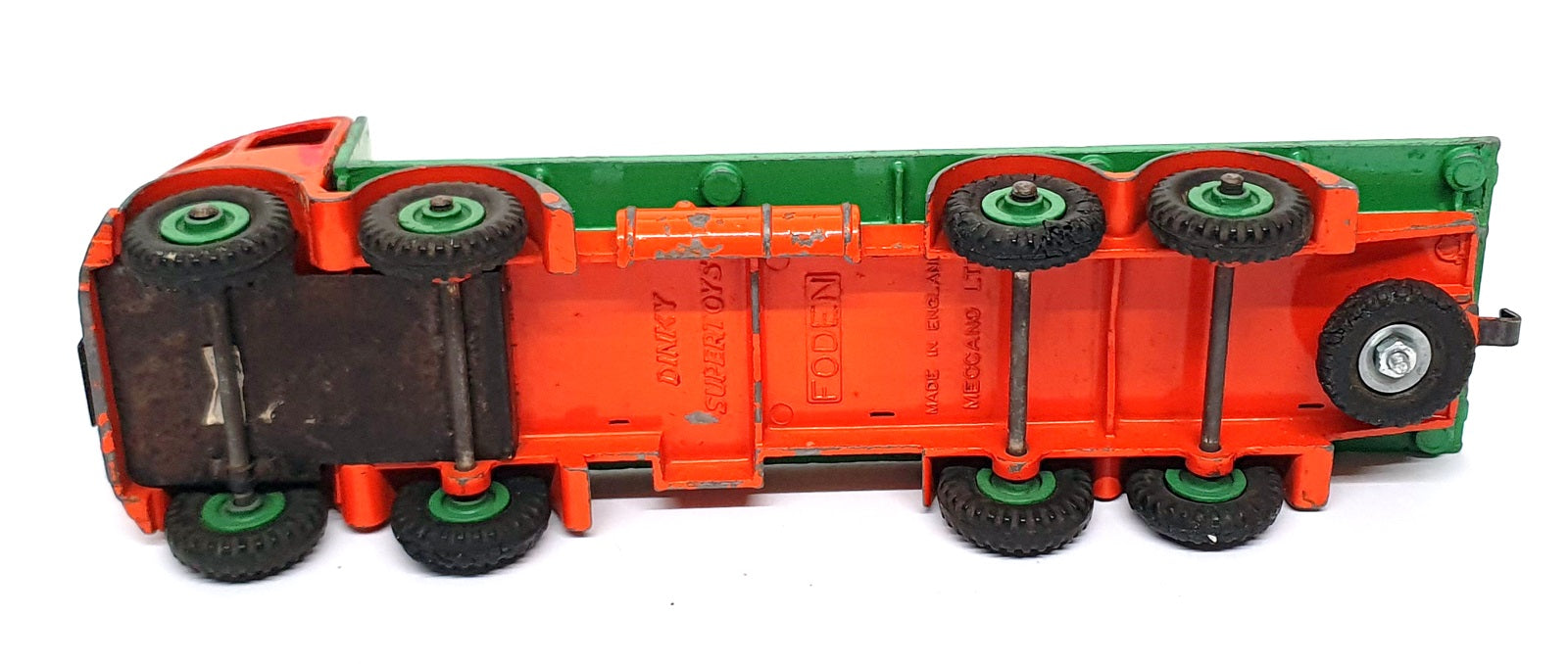 Dinky Supertoys 30526U - Foden Flat Truck - Orange/Green REPAINT