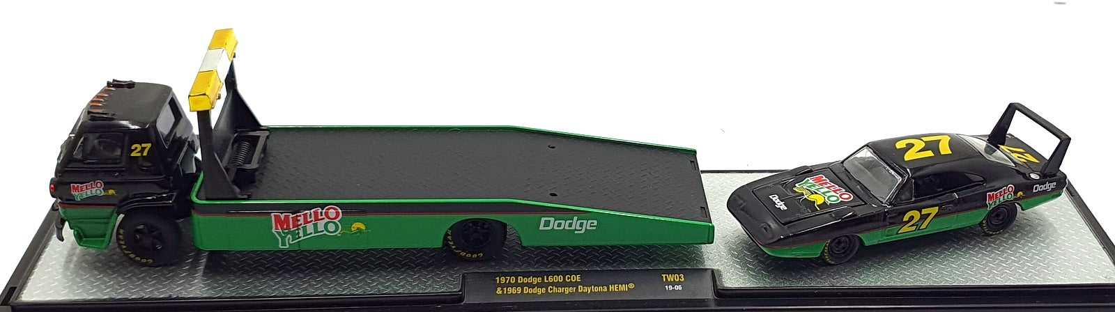 Castline M2 Machines 1/64 Scale R45 '70 Dodge L600 COE/'69 Charger Daytona HEMI