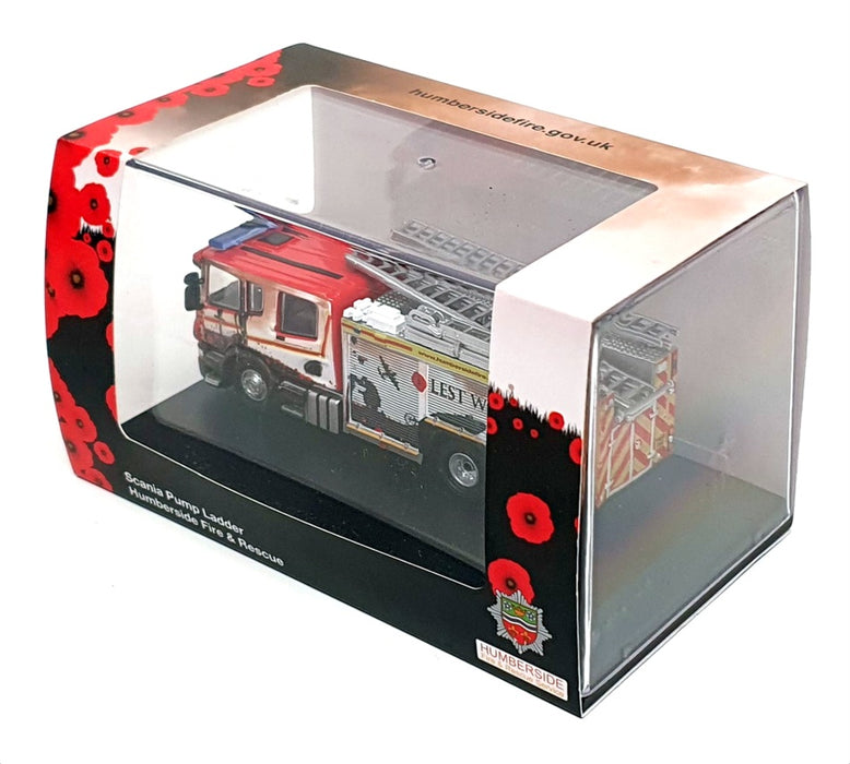Oxford Diecast 1/76 Scale 76SFE011 - Scania Pump Ladder Fire Engine Humberside