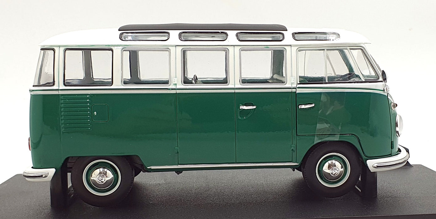 Solido 1/18 Scale Diecast S1813403 - 1962 Volkswagen T1 Samba - White/Green