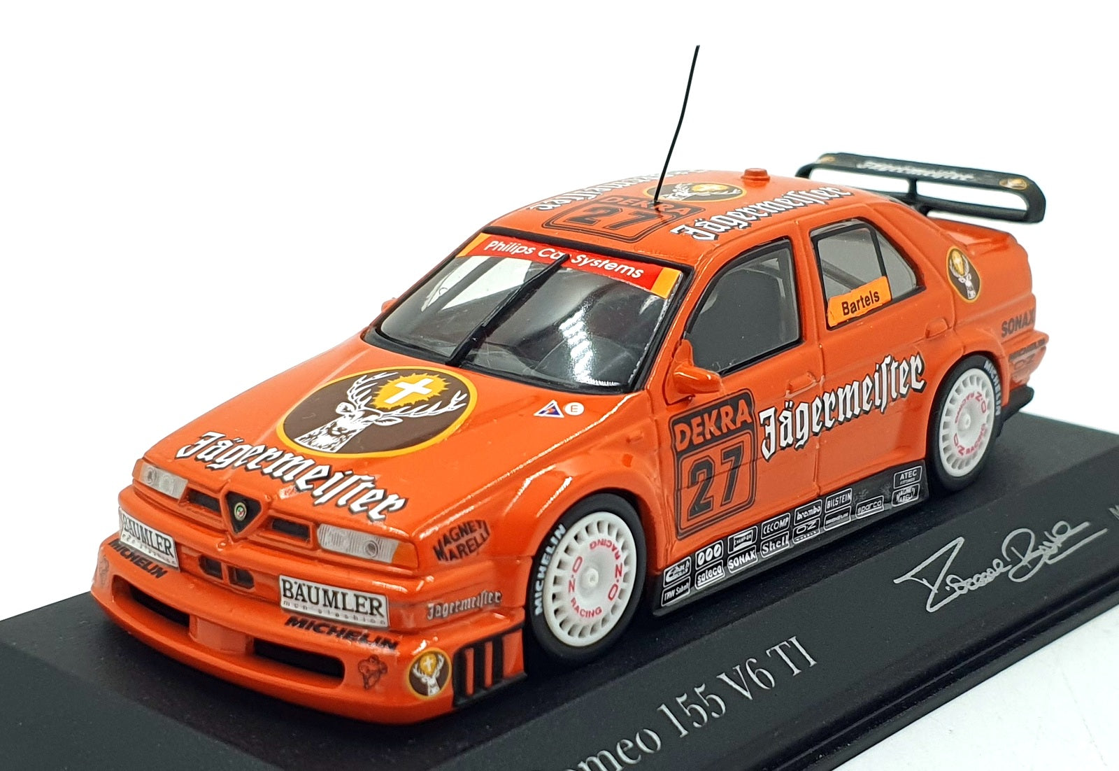 Minichamps 1/43 Scale 430 940127 - Alfa Romeo 155 V6 TI #27 1994 Jagermeister